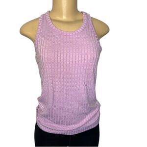 MADS NORGAARD sleeveless knit ribbed pink tank top small